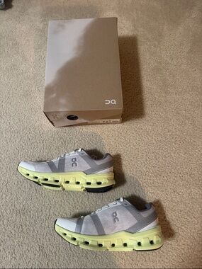 Brand new in box On Cloudgo Lightweight Running Shoes - Grey & Neon Yellow